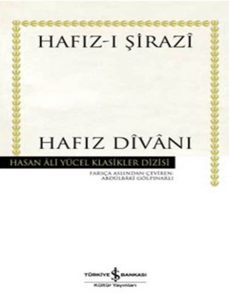 Hâfız Dîvânı PDF - Hâfız-ı Şîrâzî 7 Hafız ı Şirazî Hafız Dîvânı Kitap Kapağı