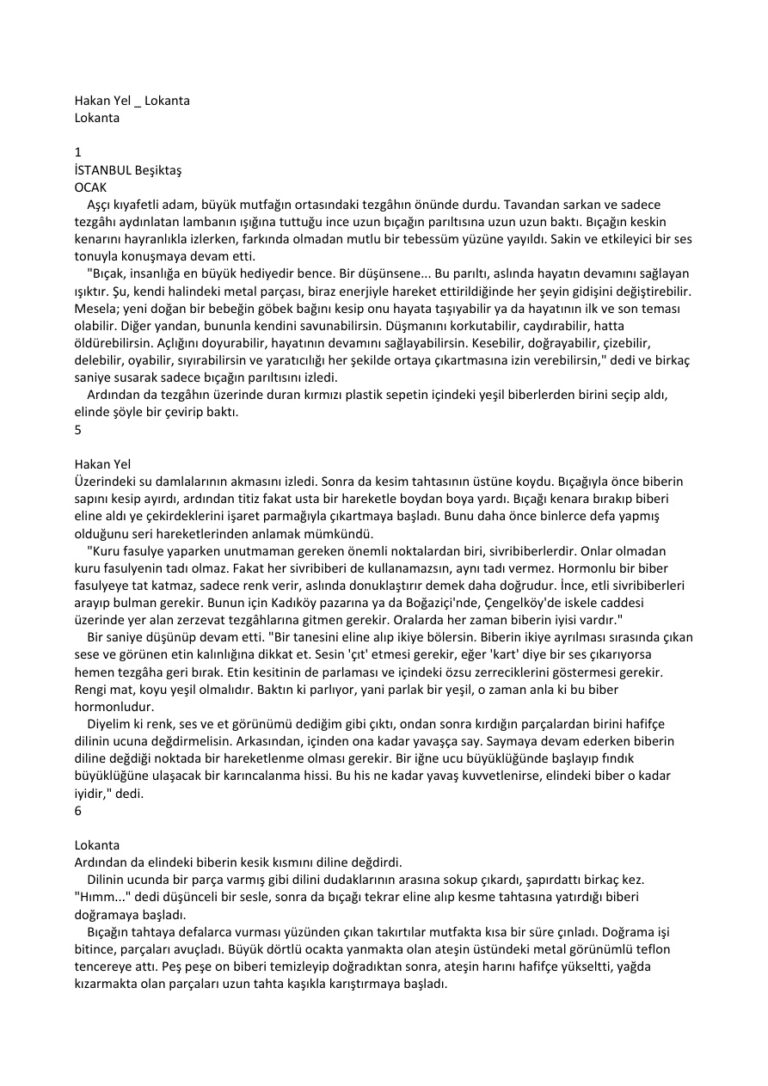 Hakan Yel Lokanta Kitap Kapağı