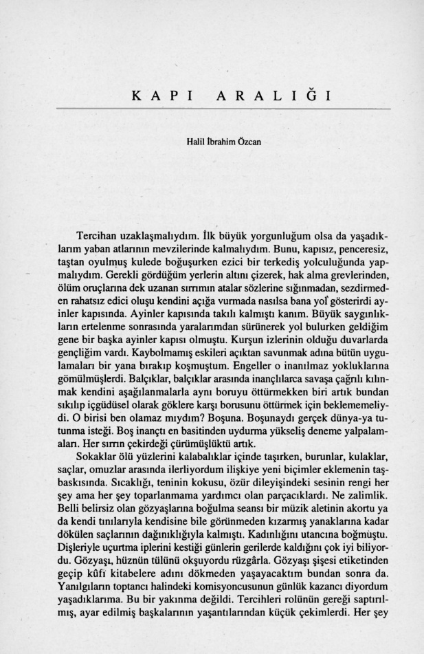 Kapı Aralığı PDF – Halil İbrahim Özcan