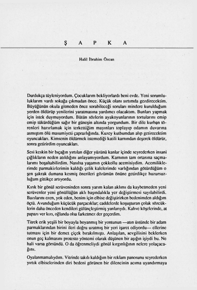 Şapka PDF – Halil İbrahim Özcan