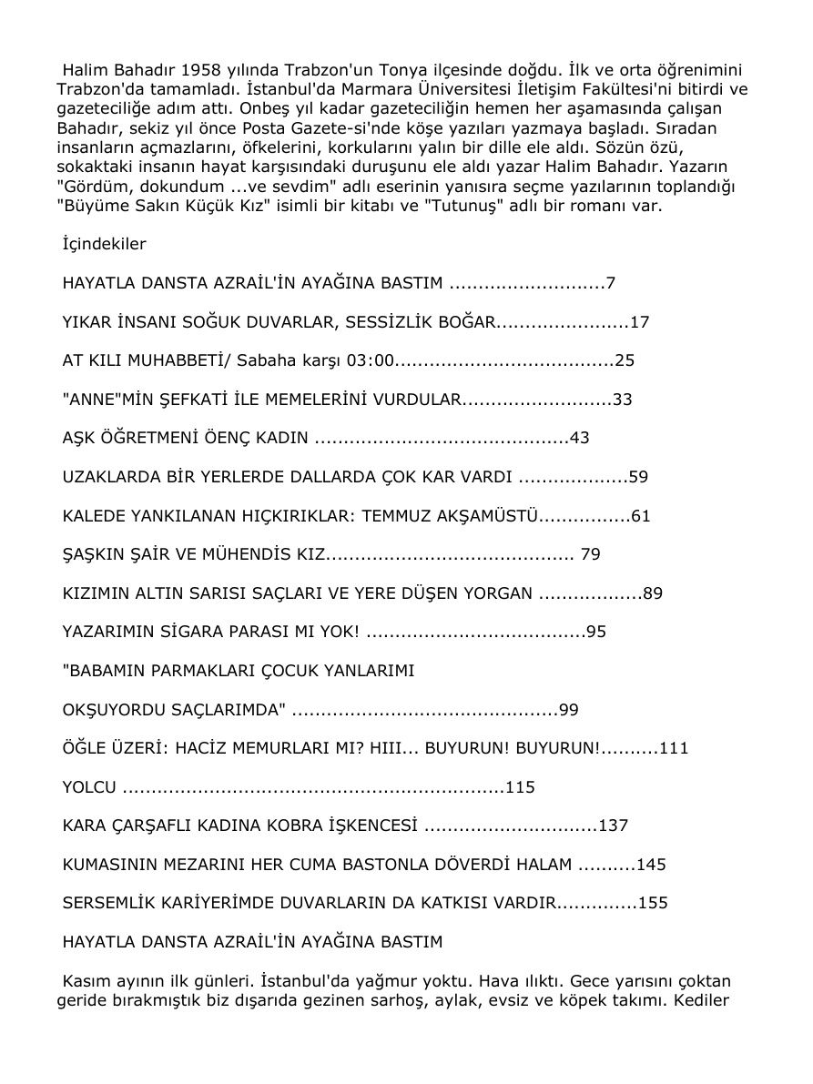 Gördüm, Dokundum ve Sevdim PDF – Halim Bahadır