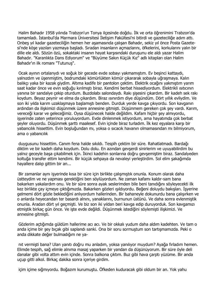 Tutunuş PDF – Halim Bahadır