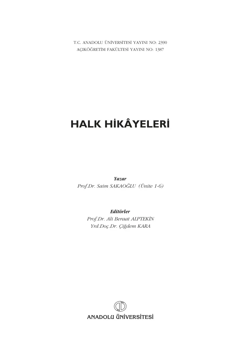 Halk Hikâyeleri PDF – Kolektif / Derleme