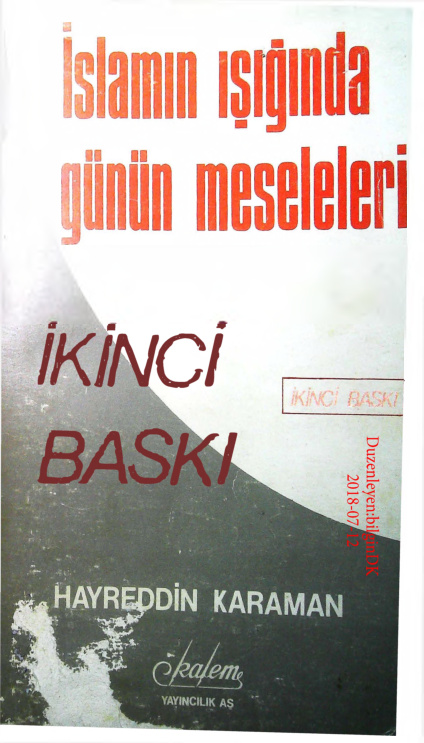 İslamın Işığında Günün Meseleleri PDF – Hayrettin Karaman