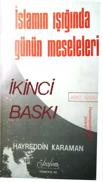 İslamın Işığında Günün Meseleleri PDF – Hayrettin Karaman