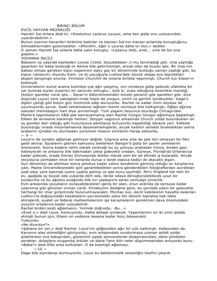Hayvan Mezarlığı PDF – Stephen King