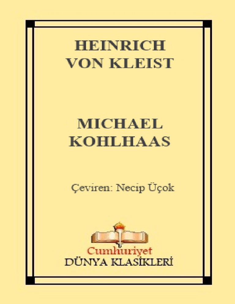 Heinrich von Kleist Michael Kohlhaas Kitap Kapağı