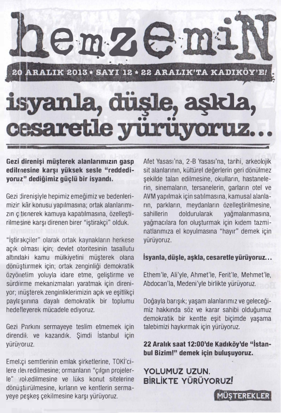 Hemzemin Sayı 12: 20 Aralık 2013 PDF - Kolektif / Hemzemin Dergisi 3 Hemzemin Sayı 12: 20 Aralık 2013 PDF – Kolektif / Hemzemin Dergisi