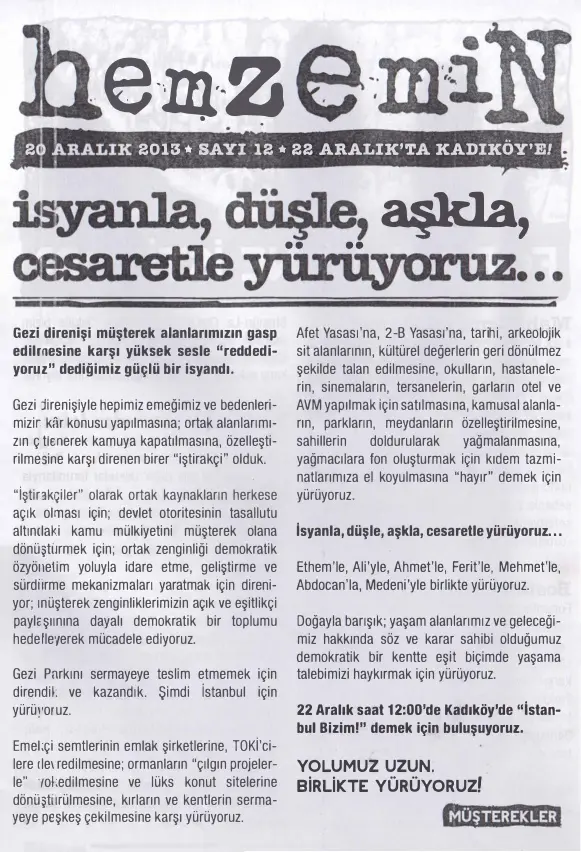 Hemzemin Sayı 12: 20 Aralık 2013 PDF - Kolektif / Hemzemin Dergisi 3 Hemzemin Sayı 12: 20 Aralık 2013 PDF – Kolektif / Hemzemin Dergisi