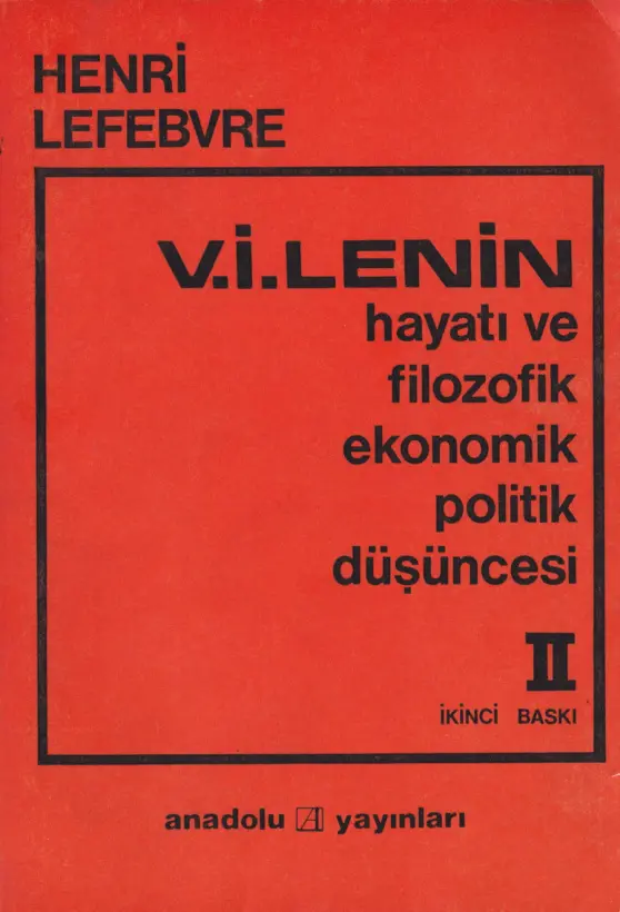 V. İ. Lenin: Cilt II PDF – Henri Lefebvre