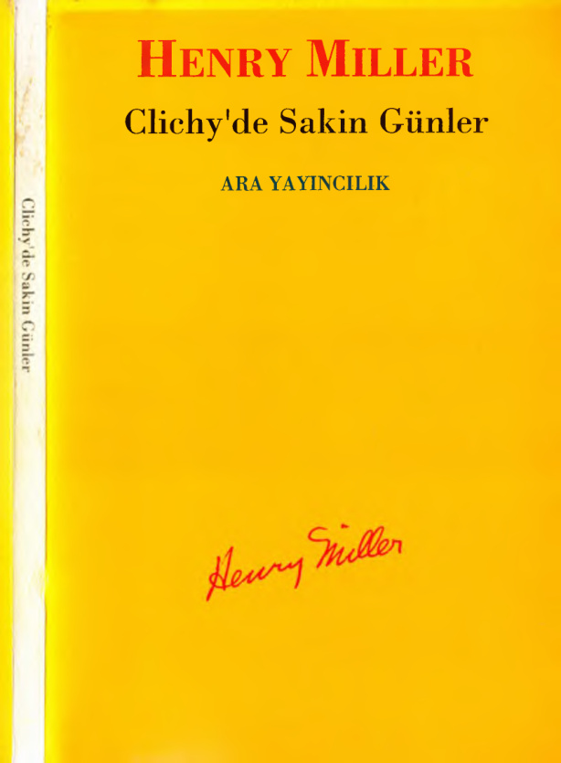 Clichy’de Sakin Günler PDF – Henry Miller