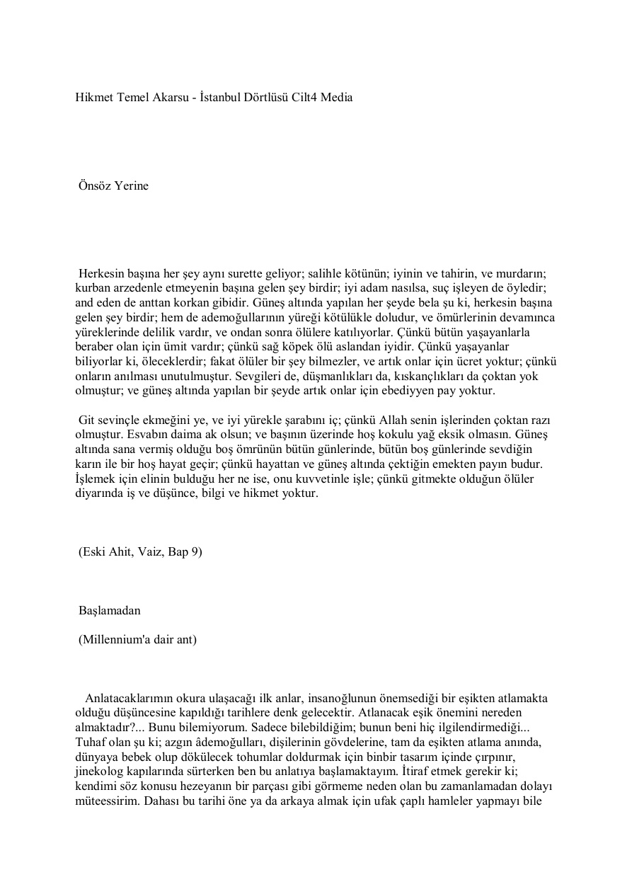 İstanbul Dörtlüsü 4: Media PDF – Hikmet Temel Akarsu