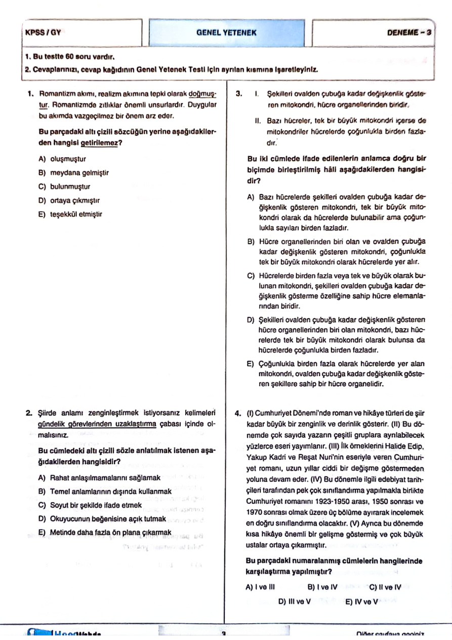 Hoca Webde 2024 TG 3 PDF – Kolektif / KPSS Hazırlık