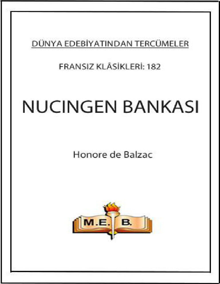 Honoré de Balzac Nucingen Bankası Kitap Kapağı