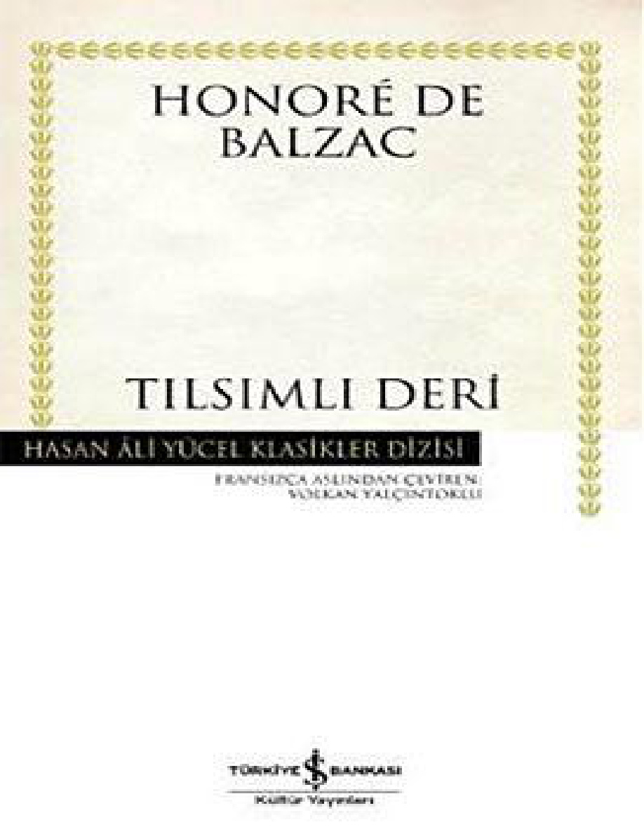 Tılsımlı Deri PDF – Honoré de Balzac