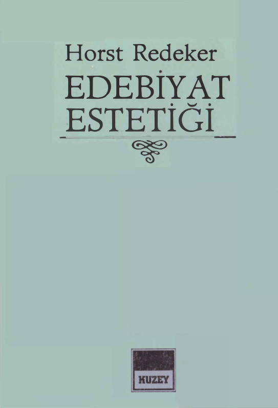 Edebiyat Estetiği PDF – Horst Redeker