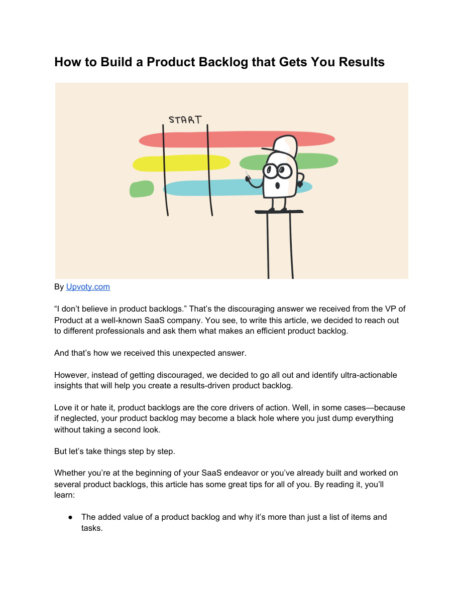 How to Build a Product Backlog that Gets You Results PDF – Unknown