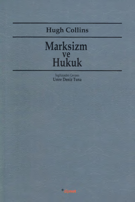 Marksizm ve Hukuk PDF – Hugh Collins