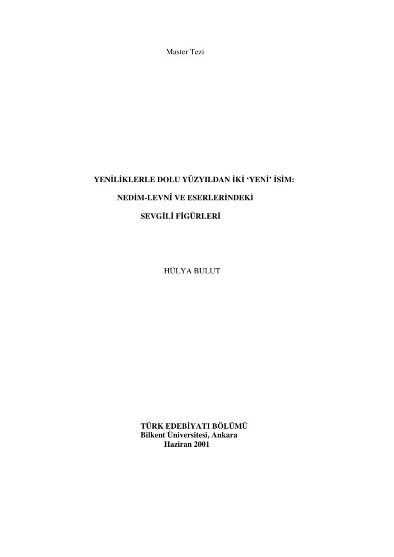 Hülya Bulut Nedim, Levni ve Eserlerindeki Sevgili Figürleri Kitap Kapağı