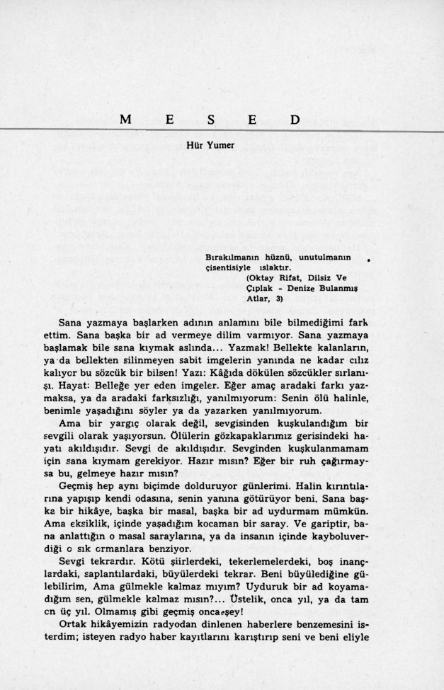 Mesed PDF – Hür Yumer