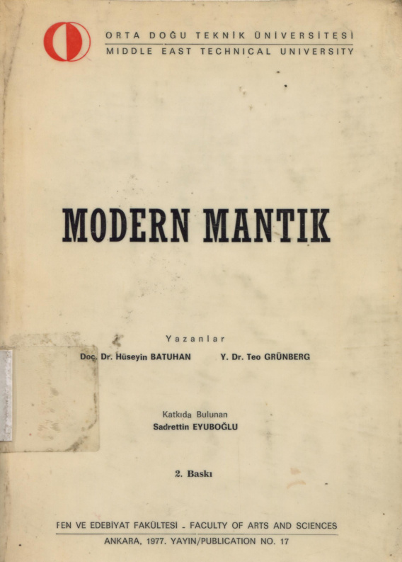 Modern Mantık PDF – Hüseyin Batuhan – Teo Grünberg