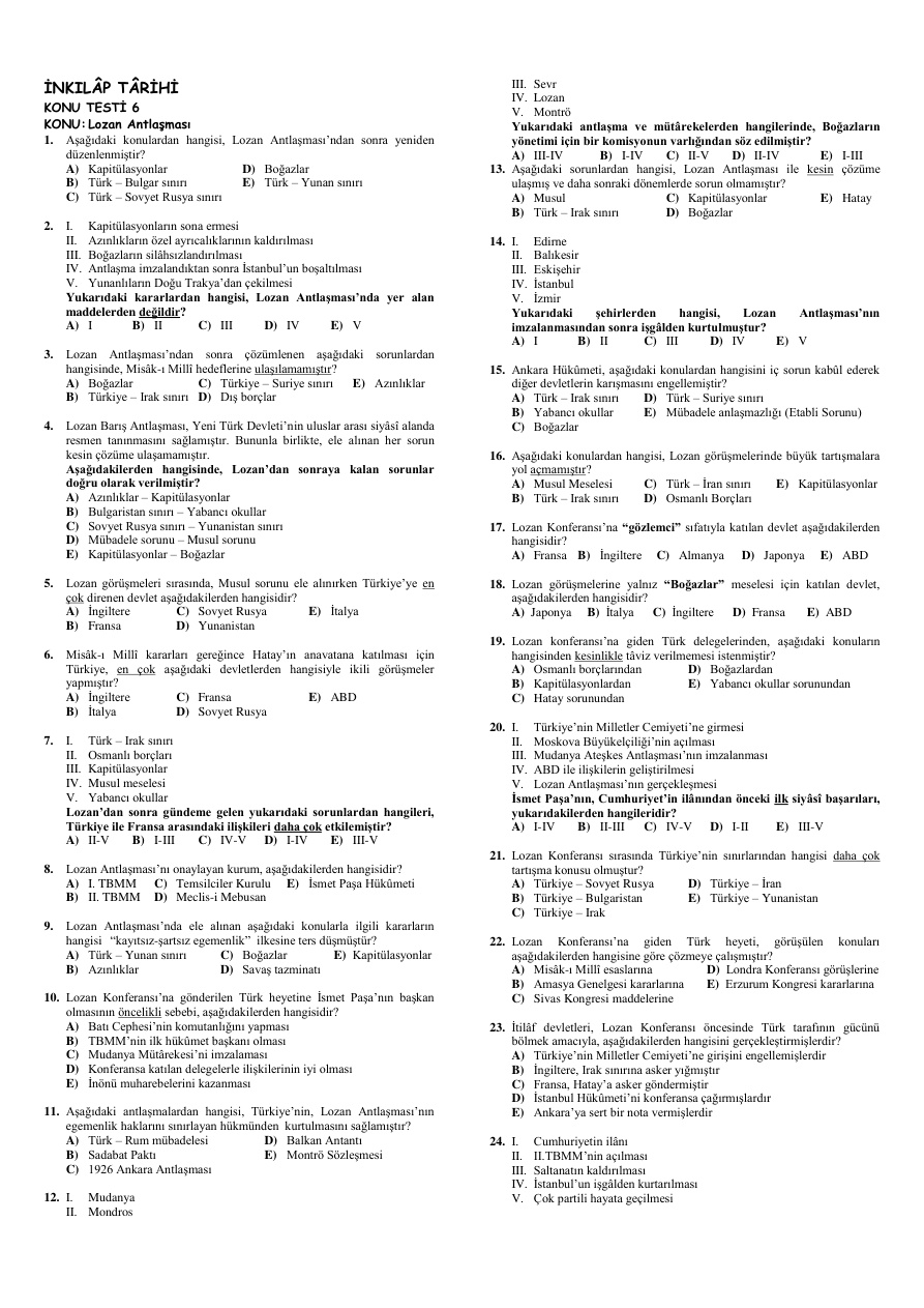 İnkılap (6) KPSS Tarih PDF – Eğitim Kolektifi