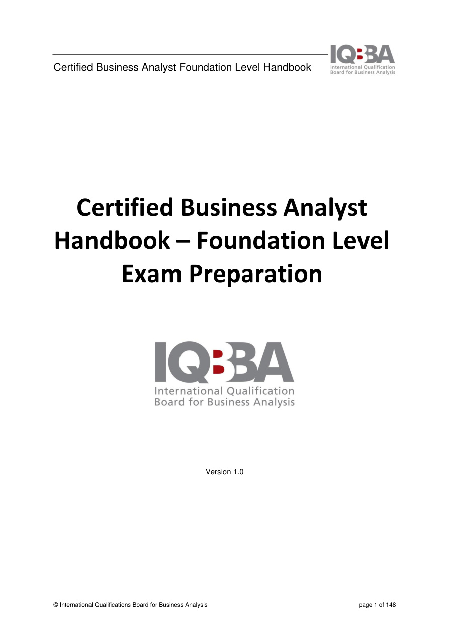 IQBBA Exam Preparation Handbook PDF – Unknown / IQBBA