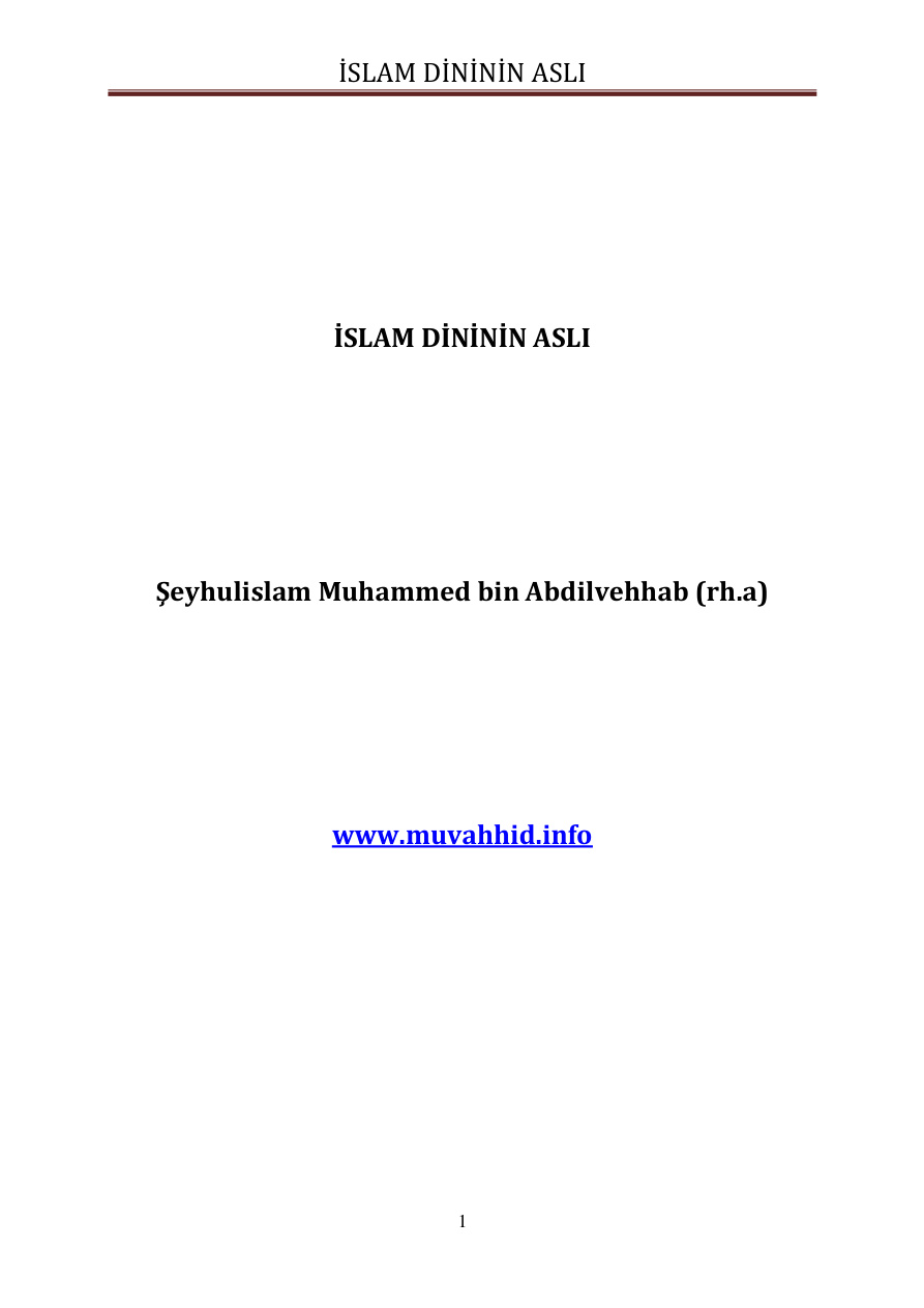 İslam Dininin Aslı PDF – Bilinmiyor / Kolektif