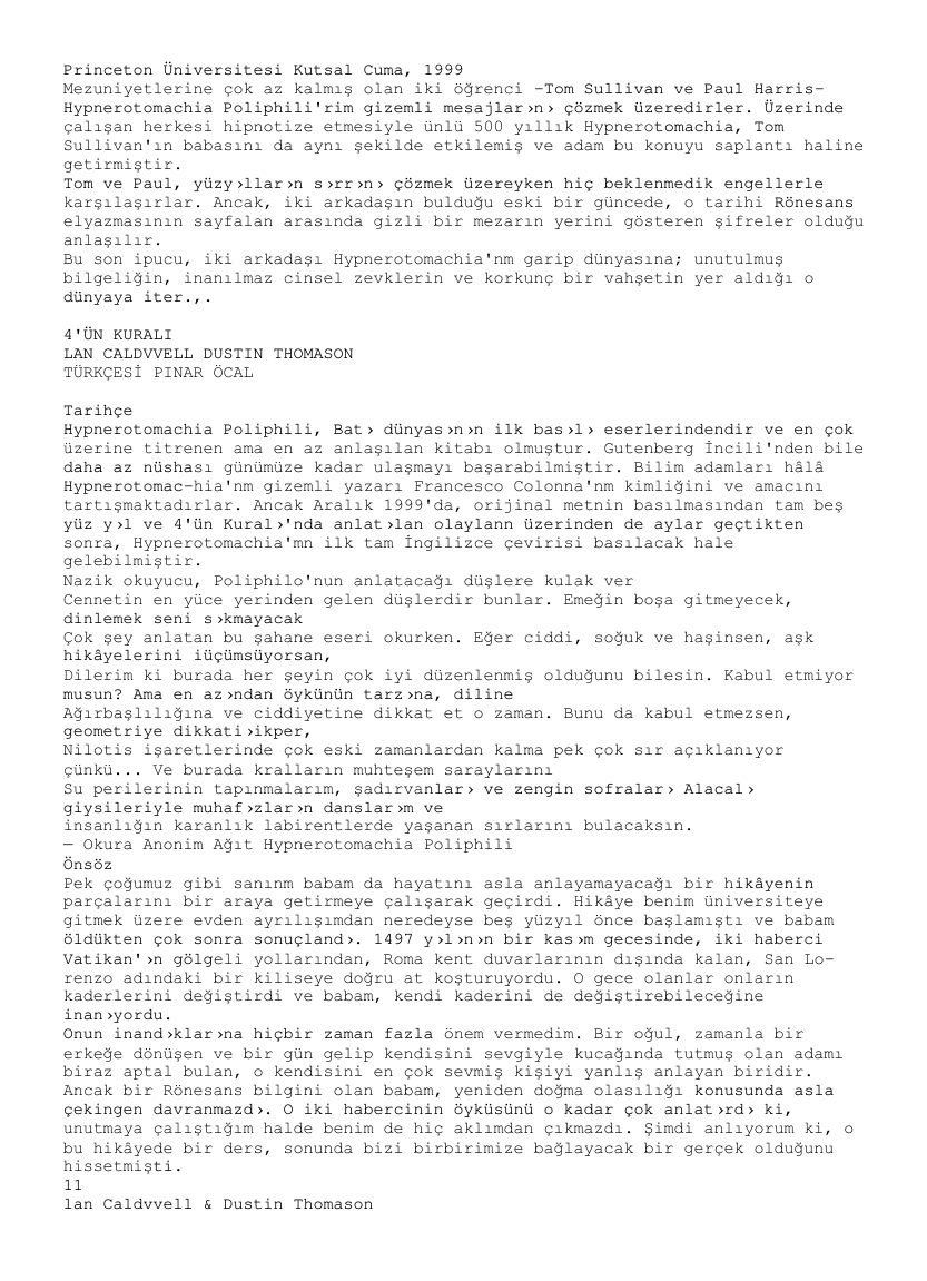 Dördün Kuralı PDF – Ian Caldwell