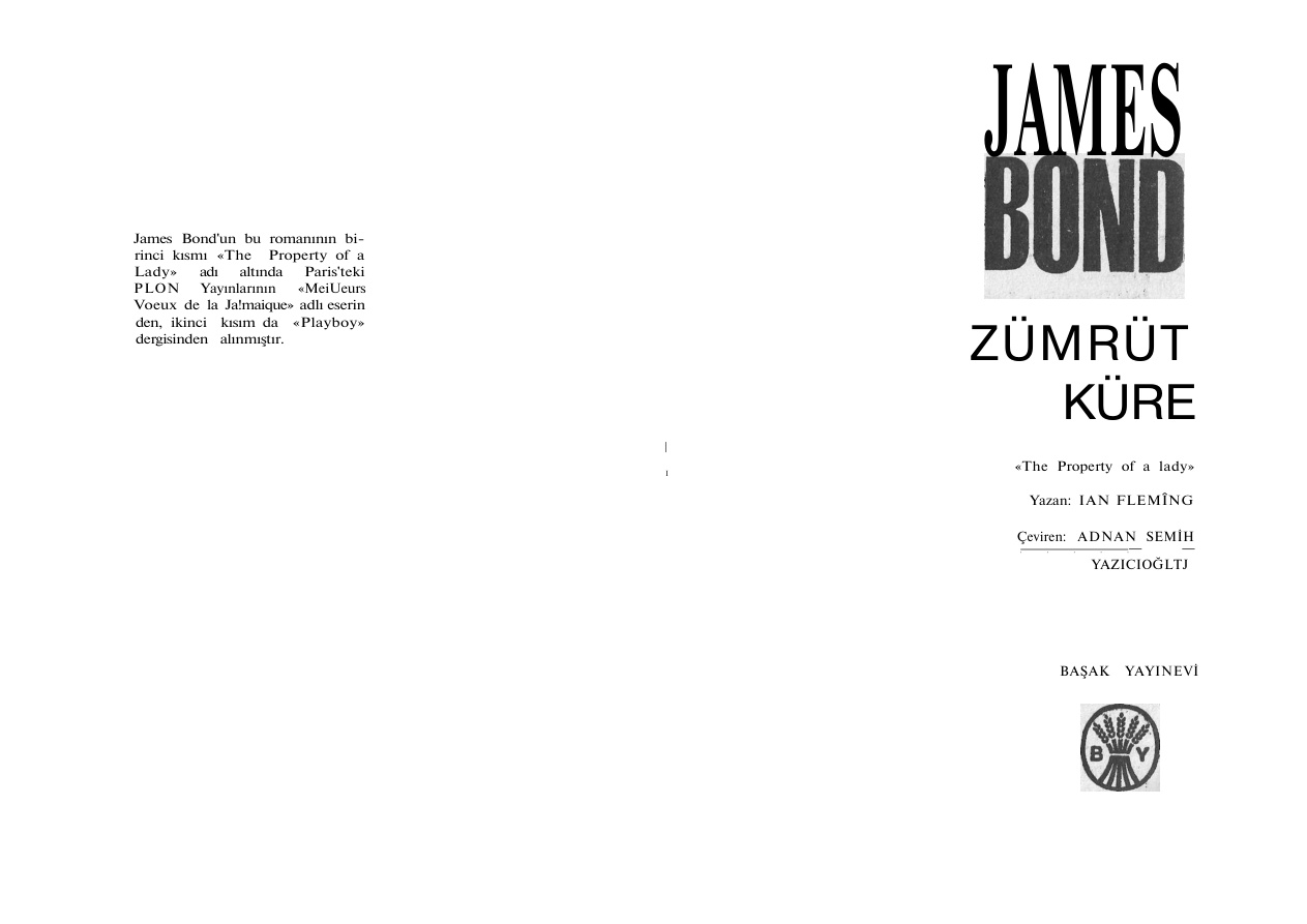 James Bond Zümrüt Küre PDF – Ian Fleming
