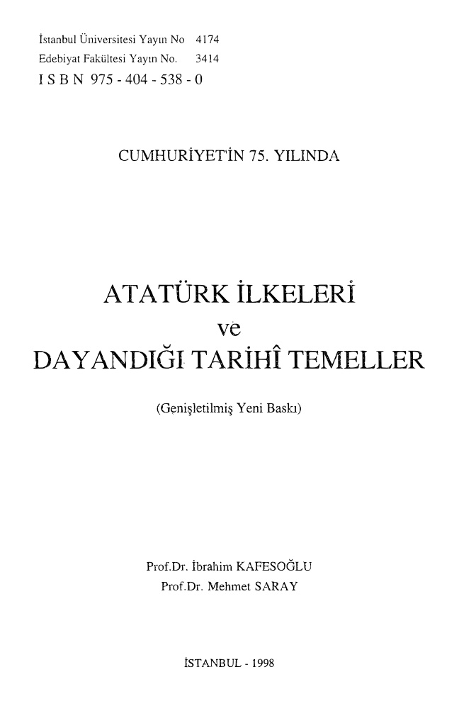 Cumhuriyetin 75. Yılında Atatürk İlkeleri PDF - İbrahim Kafesoğlu & Mehmet Saray 7 Cumhuriyetin 75. Yılında Atatürk İlkeleri PDF – İbrahim Kafesoğlu & Mehmet Saray