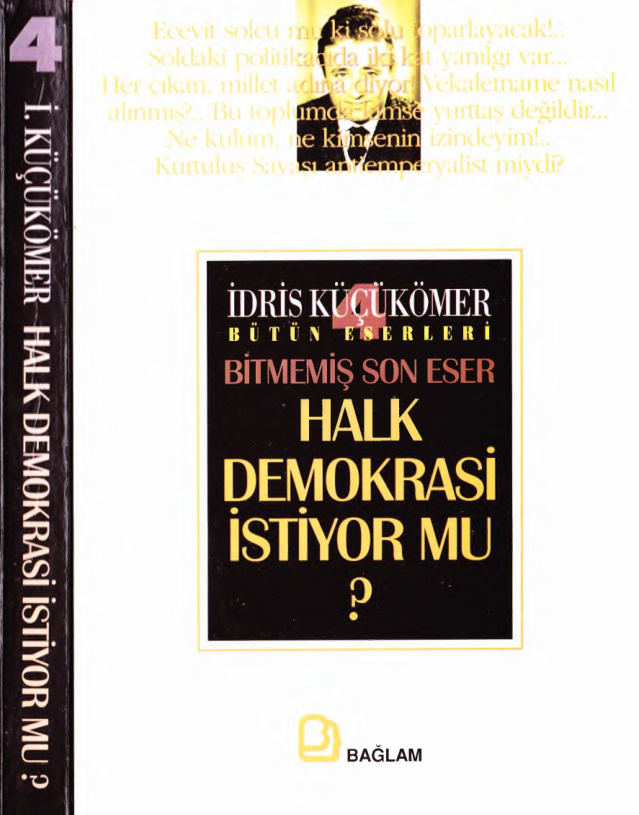 Bütün Eserleri 4: Halk Demokrasi İstiyor mu? PDF – İdris Küçükömer