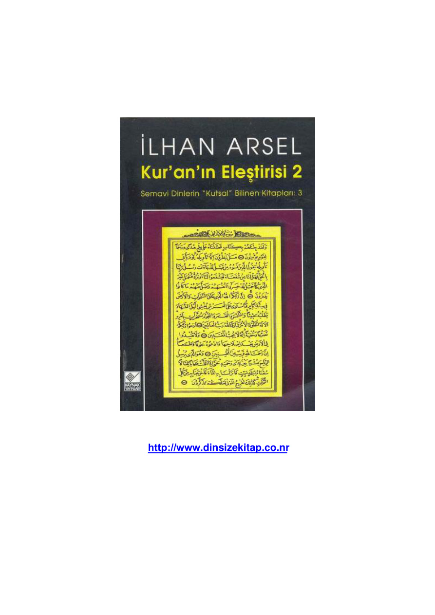 Kur’an Eleştirisi – 2 PDF – İlhan Arsel