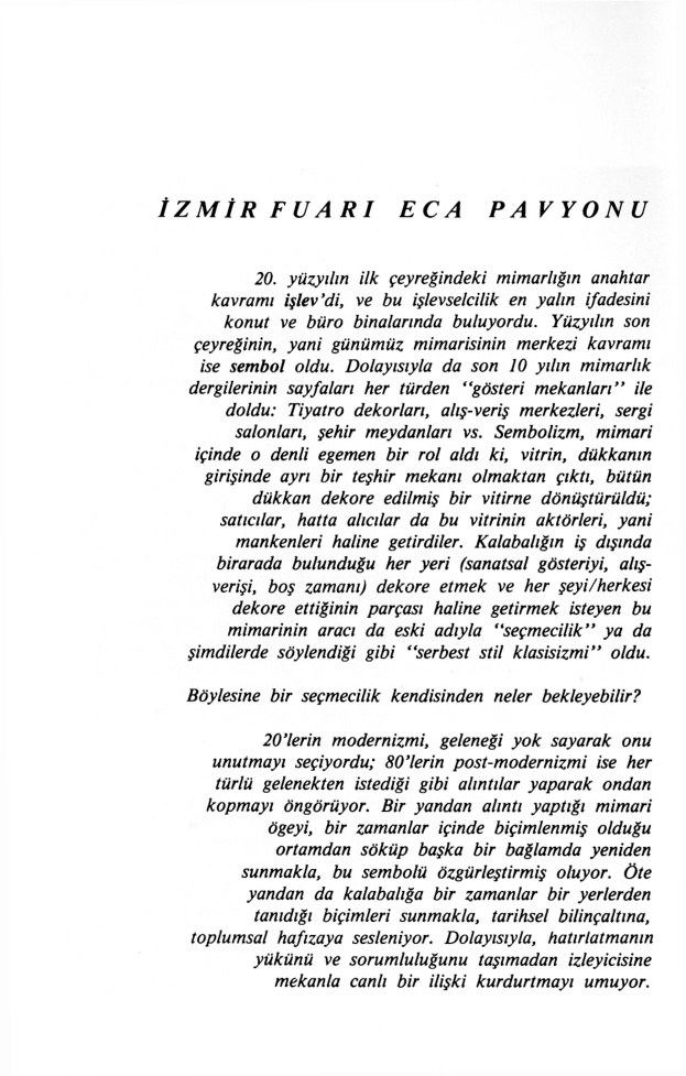 İzmir Fuarı ECA Pavyonu PDF – İhsan Bilgin