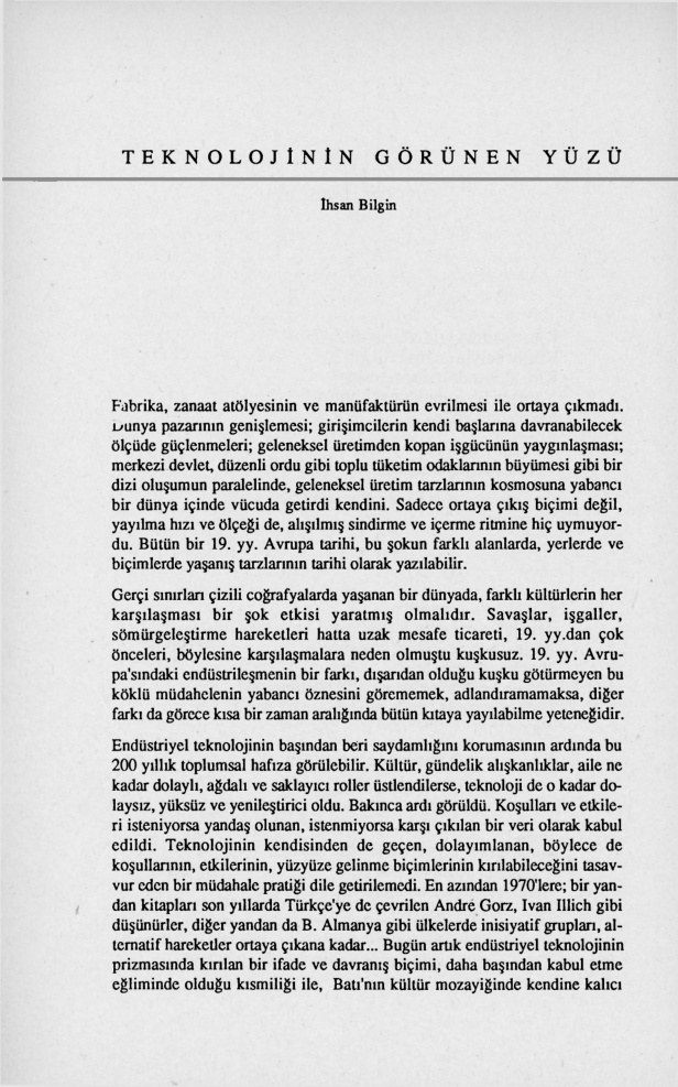 Teknolojinin Görünmeyen Yüzü PDF – İhsan Bilgin