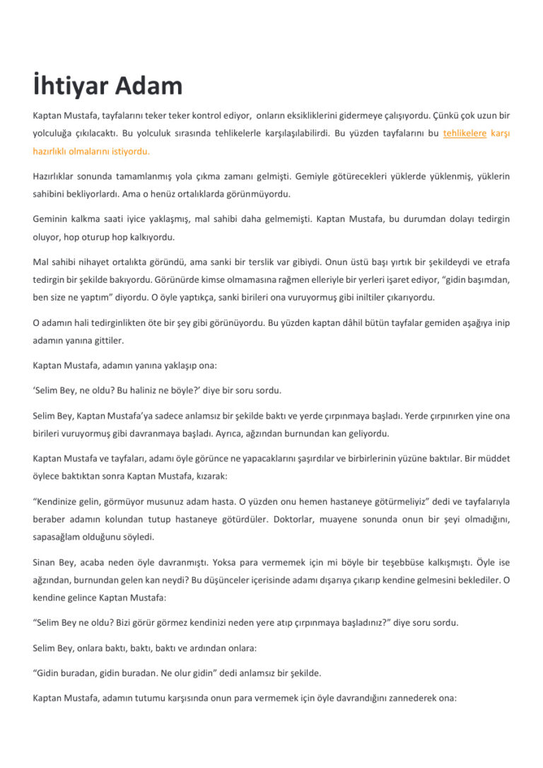 İhtiyar Adam Kitap Kapağı