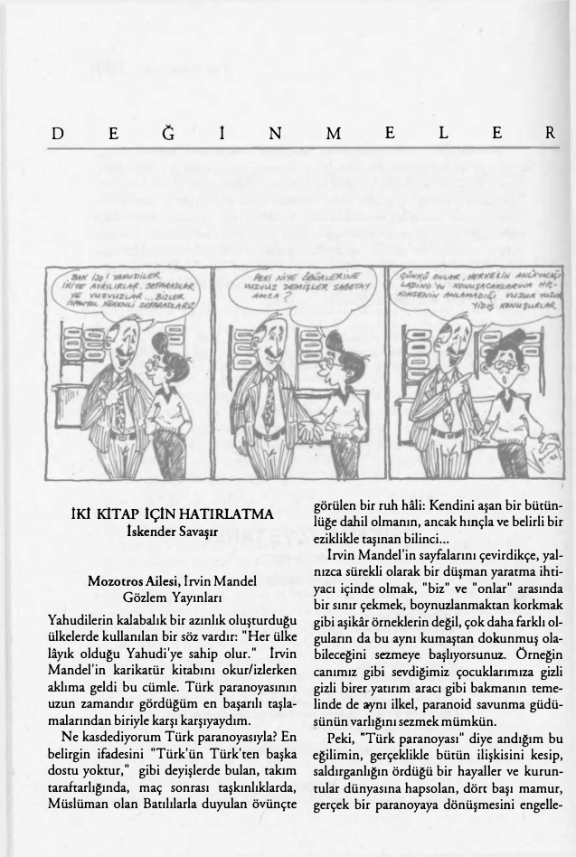 İki Kitap İçin Hatırlatma PDF – İskender Savaşır