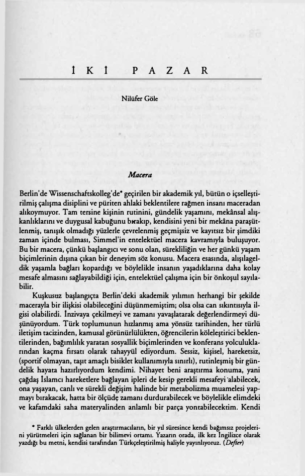 İki Pazar PDF – Bilinmiyor / Kolektif