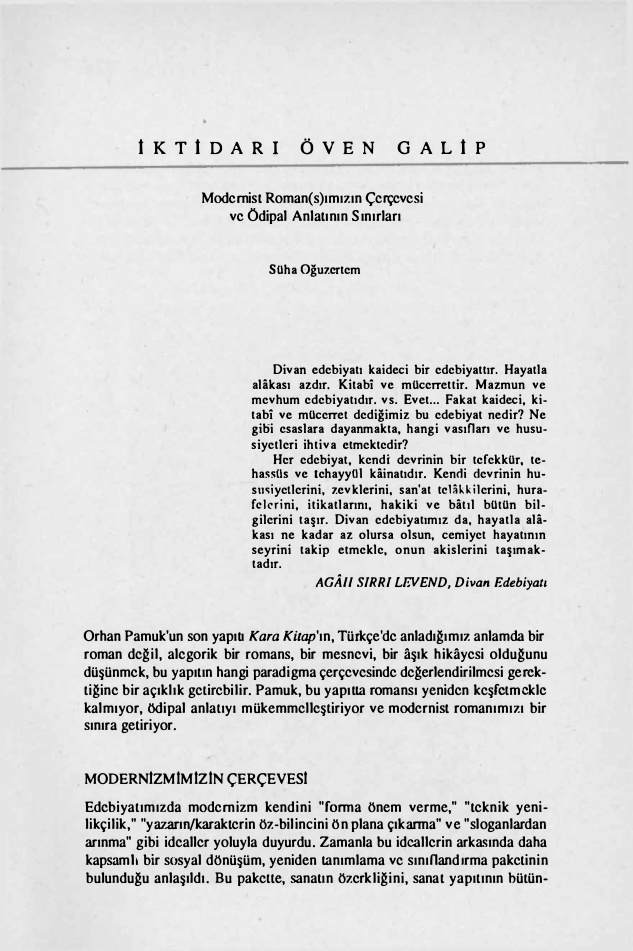 İktidarı Öven Galip PDF – Süha Oğuzertem