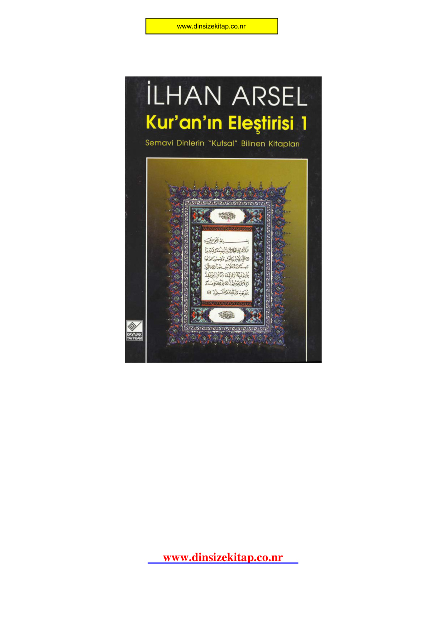 Kuran Eleştirisi 1 PDF – İlhan Arsel