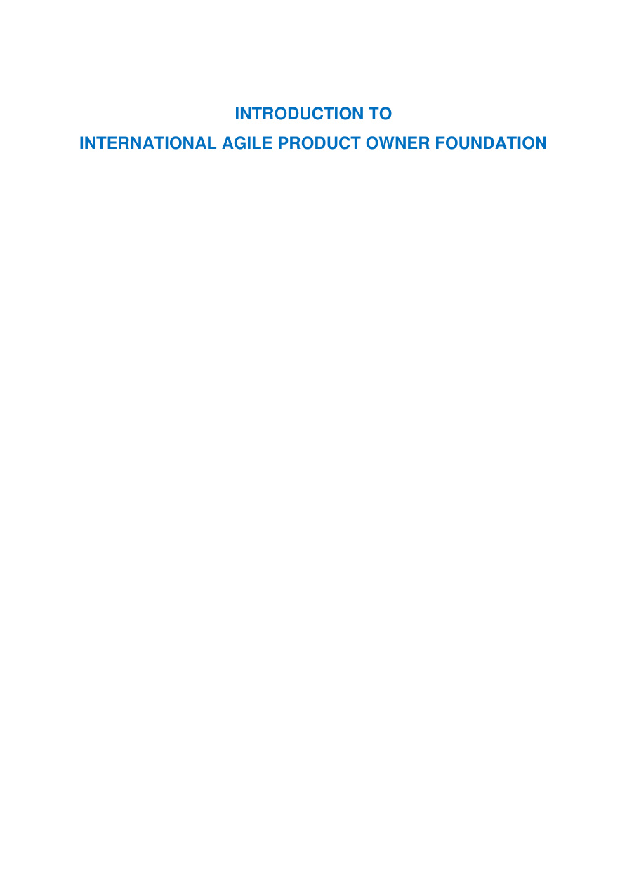 International Agile Product Owner Foundation – Study Guide PDF – Unknown