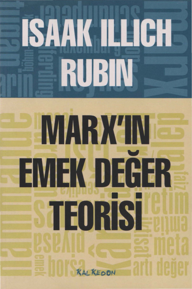 Marx’ın Değer Teorisi PDF – Isaak Illich Rubin