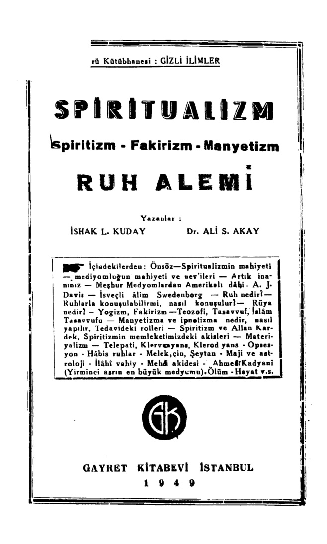 Spiritualizm (Ruh Alemi) PDF – İshak L. Kuday