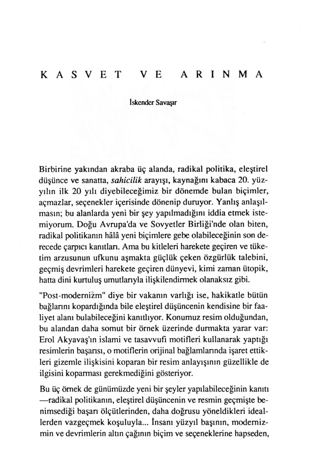Kasvet ve Arınma PDF – İskender Savaşır