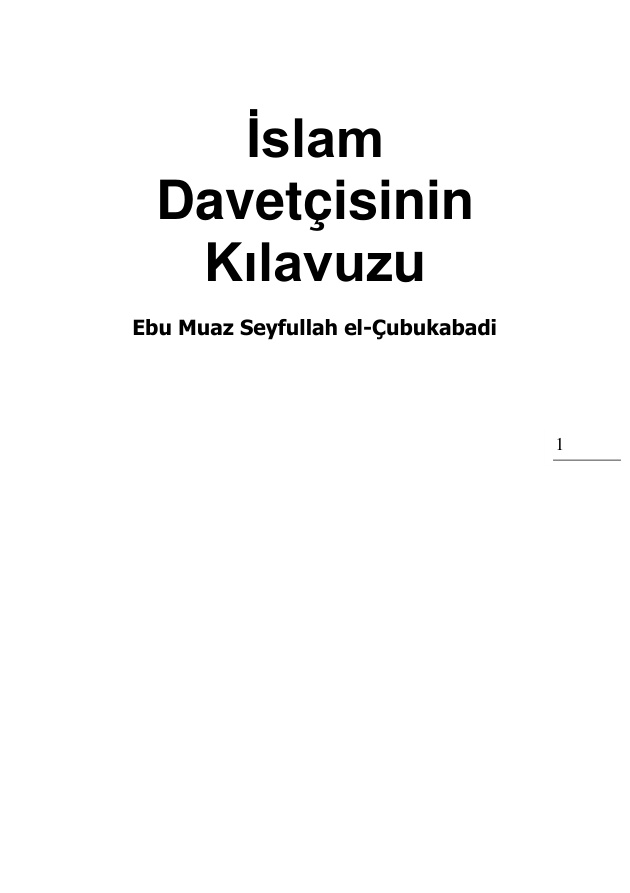 İslam Davetçisine Kılavuz PDF – Kolektif / Bilinmiyor