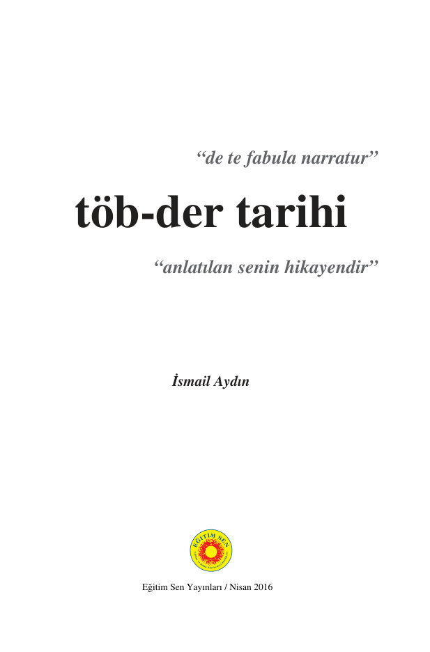 Töb-Der Tarihi PDF – İsmail Aydın