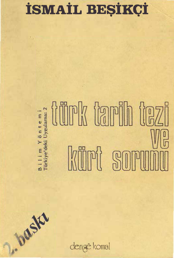 Türk Tarih Tezi ve Kürt Sorunu PDF – İsmail Beşikçi