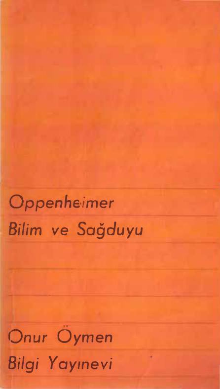 Bilim ve Sağduyu PDF – J. Robert Oppenheimer