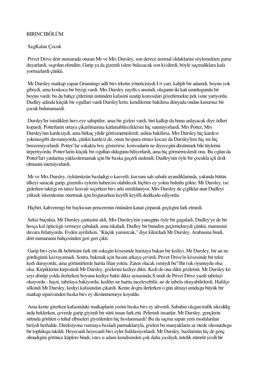 Harry Potter ve Felsefe Taşı PDF – J. K. Rowling