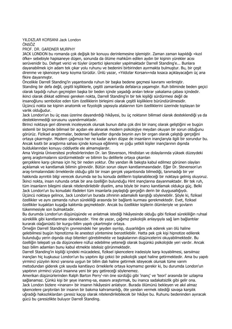 Jack London Yildizlar Korsani Kitap Kapağı